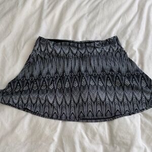 Prana Black and Gray Patterned Women's Skort